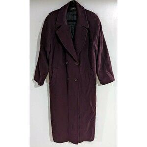 Jules Miller Purple Wool Trench Coat Chest:40" Length:53" Sleeve:27" No size tag